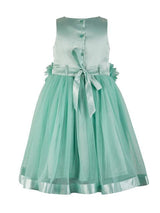 Branyork Sea Green Solid Fit and Flare Dress