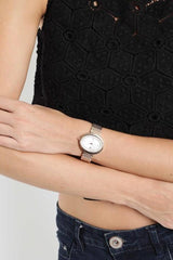 Arumkick Silver-Toned Embellished Analogue Watch