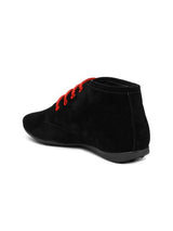 Scamanus Black Suede Casual Shoes